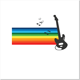 rainbow music art Posters and Art